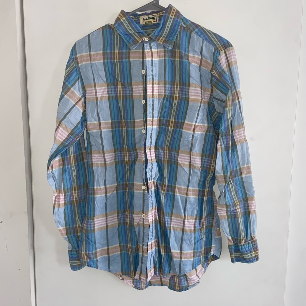 Vintage L.L. Bean Multicolor Plaid Men's Shirt